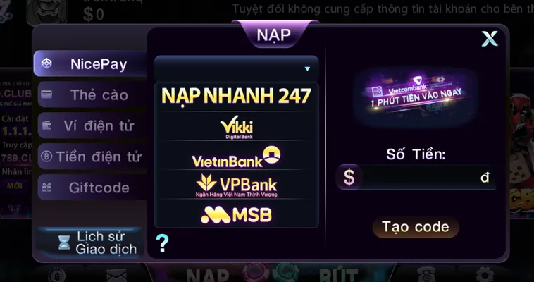 Hướng Dẫn Các Phương Thức Nạp Tiền 789Club Tiện Lợi Và An Toàn Nhất